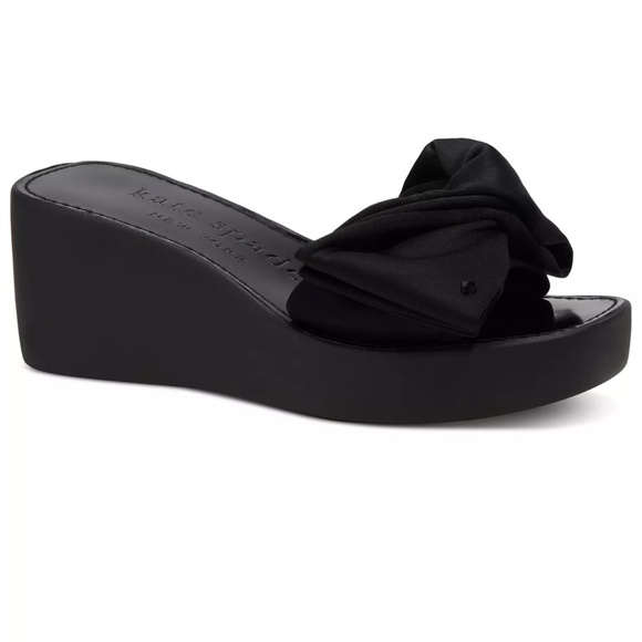 Kate Spade New York Women's Wedge Sandals in Black 11B - Picture 1 of 12